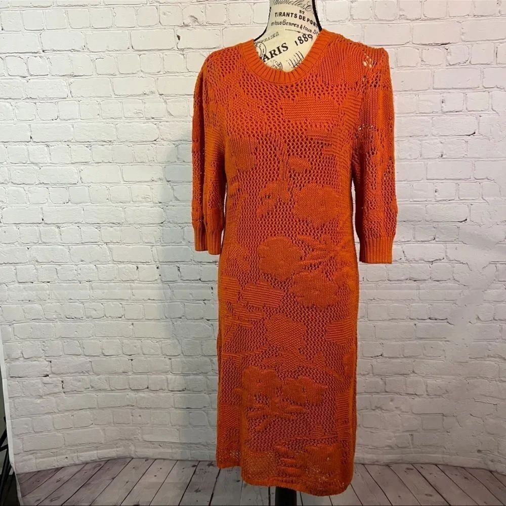 Anthropologie Maeve Pointelle Knit Mini Dress Small. Newwith tags